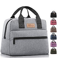 HOMESPON Insulated Lunch Bag Lunch Box cooler Tote Box cooler Bag Lunch container for WomenMenWorkPicnic,Large grey