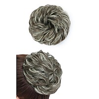 Rose Bud Messy Bun Hair Pieces For Women Hair Bun Extension Updo Curly Messy Bun Scrunchie Dark Brown Bleach White Blonde Mixe