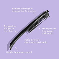 Tangle Teezer | The Large Ultimate Detangler Hairbrush for Wet & Dry Hair | Eliminates Knots & Reduces Breakage | Black Gloss