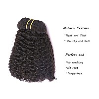 Caliee Afro Kinky Curly Clip In Hair Extensions For Black Women3C 4A Real Remy Human Hair Clip In Extensions Natural Black Colo