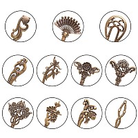 Duufin 22 Pieces Hair Sticks Vintage Chinese Hair Chopstick Retro Hair Fork for Women (Bronze)