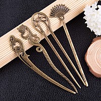 Duufin 22 Pieces Hair Sticks Vintage Chinese Hair Chopstick Retro Hair Fork for Women (Bronze)