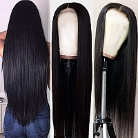 Hermosa 13X4 Lace Front Human Hair Wigs Pre Plucked With Baby Hair 220 Density 12A Brazilian Straight Human Hair Lace Front Wig