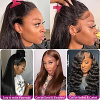 Hermosa 13X4 Lace Front Human Hair Wigs Pre Plucked With Baby Hair 220 Density 12A Brazilian Straight Human Hair Lace Front Wig