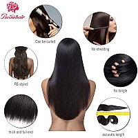 Beauhair Straight 3 Bundles With Frontal 24 24 2420 Frontal 13X4 Ear To Ear Lace Frontal With Bundles Unprocessed Virgin Huma