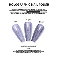 Ownest Holographic Nail Polish Gorgeous Glossy Holographic Halo Glitter Polish Nail Art Nail Pigment Diamond Laser Nail Polish