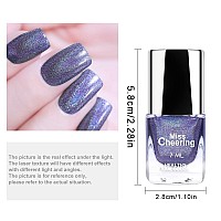 Ownest Holographic Nail Polish Gorgeous Glossy Holographic Halo Glitter Polish Nail Art Nail Pigment Diamond Laser Nail Polish