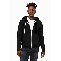 Unisex Sponge Fleece Full-Zip Hooded Sweatshirt - ASPHALT - 2XL(D0102H7WDY2)