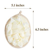 Boao 6 Pieces Bath Shower Pouf Sponge Mesh Pouf Shower Ball Exfoliating Body Sponge Pad Shower Scrubber Ball Shower Glove With F