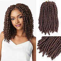 Spring Twist Hair 14 Inch 6 Packs Spring Twist Crochet Hair Spring Twist Braiding Hair For Passion Twist Butterfly Locs Crochet