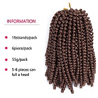 Spring Twist Hair 14 Inch 6 Packs Spring Twist Crochet Hair Spring Twist Braiding Hair For Passion Twist Butterfly Locs Crochet