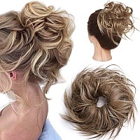 Hairro Messy Bun Hair Piece For Women Wavy Hair Scrunchies Hair Bun Hairpiece Fluffy Tousled Updo Scrunchie Chignon Wrap On Scru