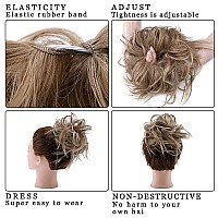 Hairro Messy Bun Hair Piece For Women Wavy Hair Scrunchies Hair Bun Hairpiece Fluffy Tousled Updo Scrunchie Chignon Wrap On Scru