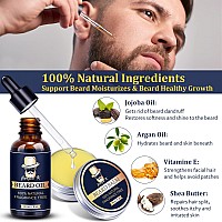 Gifts For Men Beard Kit With Beard Oil Balm Brush Comb Birthday Christmas Gifts For Dad Husband Boyfriend Brother Son