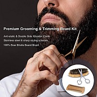 Gifts For Men Beard Kit With Beard Oil Balm Brush Comb Birthday Christmas Gifts For Dad Husband Boyfriend Brother Son