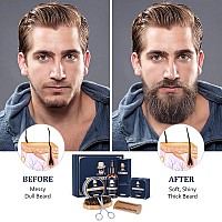 Gifts For Men Beard Kit With Beard Oil Balm Brush Comb Birthday Christmas Gifts For Dad Husband Boyfriend Brother Son