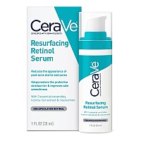 ceraVe Retinol Serum for Post-Acne Marks and Skin Texture Pore Refining, Resurfacing, Brightening Facial Serum with Retinol and Niacinamide Fragrance Free, Paraben Free & Non-comedogenic 1 Oz