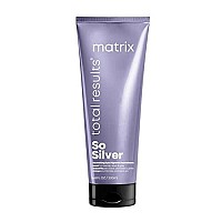 MATRIX Total Results So Silver Deep Conditioning Triple Power Toning Hair Mask | Repairs Damaged Blonde & Silver Hair | for Color Treated Hair | 6.8 Fl Oz