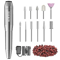 Airsee N24 Portable Electric Nail Drill Professional Efile Nail Drill Kit For Acrylic Gel Nails Manicure Pedicure Polishing Sh