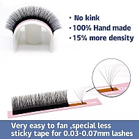 Qeelasee Faux Mink Silk Eyelash Extensions 003Mm Dd Curl 11Mm Semipermanent Individual Lashes Extension Professional Salon Use