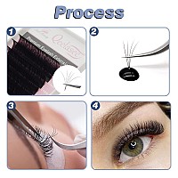 Qeelasee Faux Mink Silk Eyelash Extensions 003Mm Dd Curl 12Mm Semipermanent Individual Lashes Extension Professional Salon Use