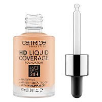 Catrice Hd Liquid Coverage Foundation High Natural Coverage Vegan Cruelty Free 038 Honey Beige