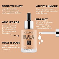 Catrice Hd Liquid Coverage Foundation High Natural Coverage Vegan Cruelty Free 038 Honey Beige