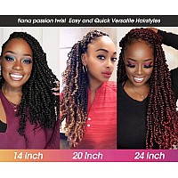 Toyotress Tiana Passion Twist Hair 20 Inch 8 Packs 12Strandspack Pretwisted Passion Twist Crochet Hair Prelooped Crochet