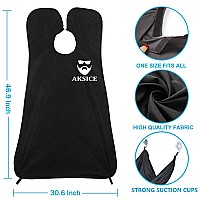 Aksice Beard Bib Apron Beard Hair Catcher For Men Shaving Nonstick Beard Cape Grooming Cloth Waterproof With 4 Suction Cups