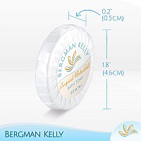 BERGMAN KELLY Hotel Soap Bars in Bulk (Tropical Waterfall, 0.5 oz, 100 PK), Small Individually Wrapped Round Soap, Travel Size Mini Toiletries for Airbnb, Motel, Guest Bathroom