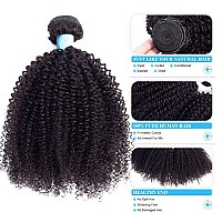 Bly 7A Mongolian Afro Kinky Curly Boho Human Braiding Hair 3 Bundles Unprocessed Hair Weave Weft Big Hair For African American W