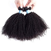 Bly 7A Mongolian Afro Kinky Curly Boho Human Braiding Hair 3 Bundles Unprocessed Hair Weave Weft Big Hair For African American W