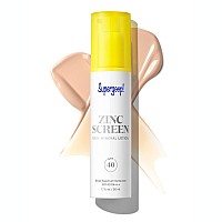 Supergoop Zincscreen 17 Fl Oz Spf 40 Pa 100 Mineral Face Lotion Broad Spectrum Sunscreen Nonnano Zinc Oxide For D