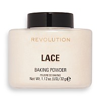 Revolution Beauty Loose Baking Powder Makeup Setting Powder Long Lasting Coverage Mattifies Reduces Shine Lace 113 Oz