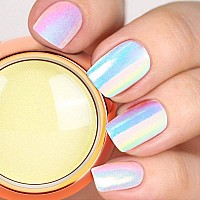 Prettydiva Aurora Nail Powder Solid Iridescent Powders Aurora Chrome Nail Powder Holographic Nails Powder Aurora Pigment For