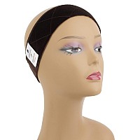 Mainbasics Wig Grip Band For Keeping Wigs In Place Adjustable Velvet Wig Headband Brown