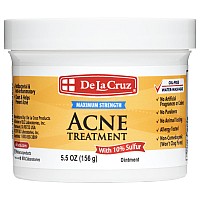 De La Cruz Sulfur Ointment Cystic Acne Treatment For Face And Body Daily 10 Min Spot Treatment Mask Safe And Effective Gam