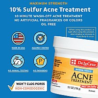 De La Cruz Sulfur Ointment Cystic Acne Treatment For Face And Body Daily 10 Min Spot Treatment Mask Safe And Effective Gam