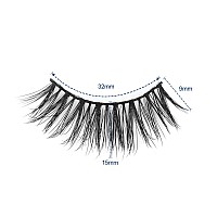 Bepholan 3 Pairs False Eyelashes Synthetic Fiber Material 3D Faux Mink Lashes Natural Round Look Reusable 100 Handmade Cr