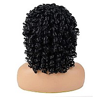 AIDUSA Short Loose Curly Wigs for Black Women Afro Wig for Black Women Curly Wig for Women Synthetic Wigs for Women Fluffy Natural Wigs Half Wigs Soft Hair Black Wigs (#1B Natural Black)