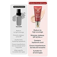 Missha M Perfect Cover Bb Cream No13 Bright Beige For Fair Skin Spf 42 Pa 169 Fl Oz Tinted Moisturizer For Face With Spf