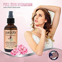 PURA D'OR Organic Rose Water Toner (4oz / 118mL) Eau Fraiche, 100% Pure Full Skin Hydration, Control Excess Oils & Acne - Cleanses & Softens - Promotes Healthy Skin Cell - for All Skin Types