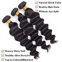 12A Loose Wave Bundles With Closure Human Hair 20 22 2418 100 Unprocessed Virgin Brazilian Loose Deep Wave Human Hair Weave