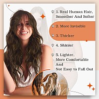 Full Shine Tape In Extensions Human Hair 18 Inch Real Hair Extensions Tape In Human Hair Color 4 Middle Brown Hair Extensions Ta