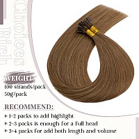 18 Inches I Tip Remy Human Hair Extensions 100 Strandspack Pre Bonded Keratin Stick Tipped Hair Extensions Cold Fusion Hair Pie