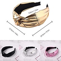 Mhdgg Glitter Knotted Headbands For Women1Pcs Wide Headbands Knot Turban Headband Hair Band For Women Headwear Barrette Styling