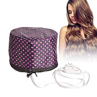 110V Hair Care Hat,Hair SPA Cap,Hair Care Steamer Cap,Thermal Hair Cap,Waterproof Home Hair Thermal Care Electric Hair Treatment Beauty Steamer Perfect for Family Personal Care (Poka dot)