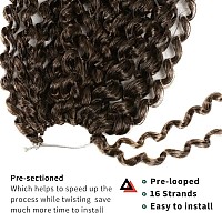 Pelokaa Passion Twist Hair 18 Inch 7Packs Ombre Blonde Water Wave Crochet Braids Synthetic Braiding Hair Extensions 18 Inch 7