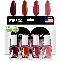 Eternal Red Nail Polish Set For Women Rock Rose Pink Nail Polish Set For Girls Long Lasting Quick Dry Fingernail Polis