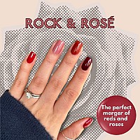 Eternal Red Nail Polish Set For Women Rock Rose Pink Nail Polish Set For Girls Long Lasting Quick Dry Fingernail Polis